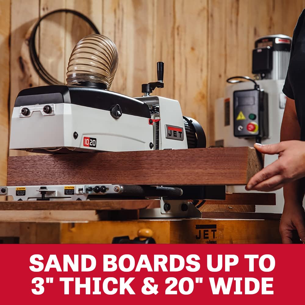 JET 10-Inch Benchtop Drum Sander, 1 HP, 115V 1Ph (Model JWDS-1020)