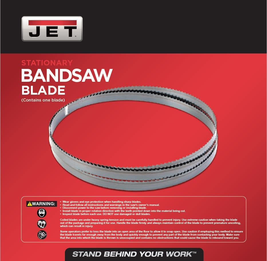 JET High Carbon Steel Bandsaw Blade, 5/8" x 158" x 3 TPI GW (7145285) 2 JET High Carbon Steel Bandsaw Blade, 5/8" x 158" x 3 TPI GW (7145285)