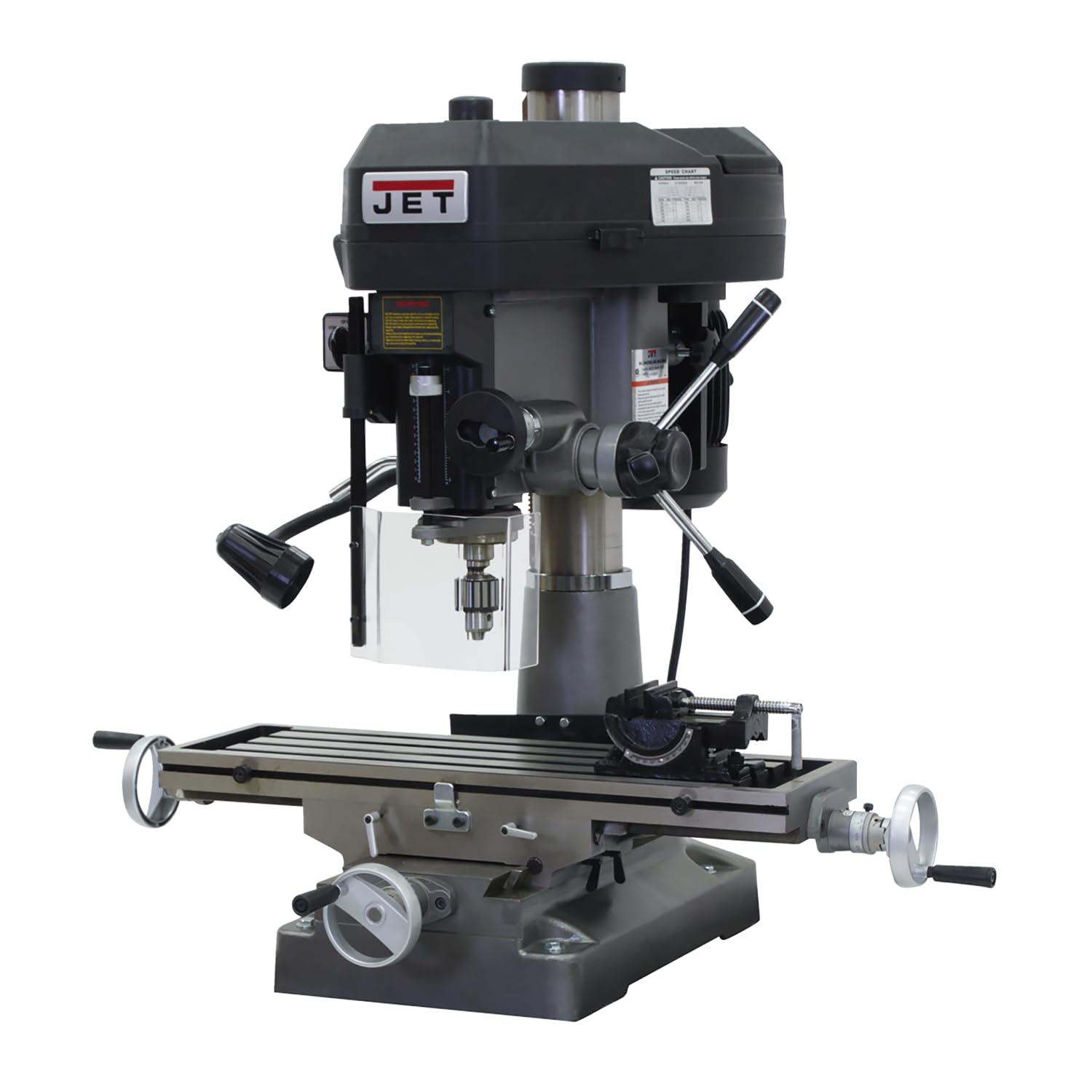 JET 18-Inch Mill Drill, X-Axis Powerfeed, 2 HP, 115/230V 1Ph (Model JMD-18)