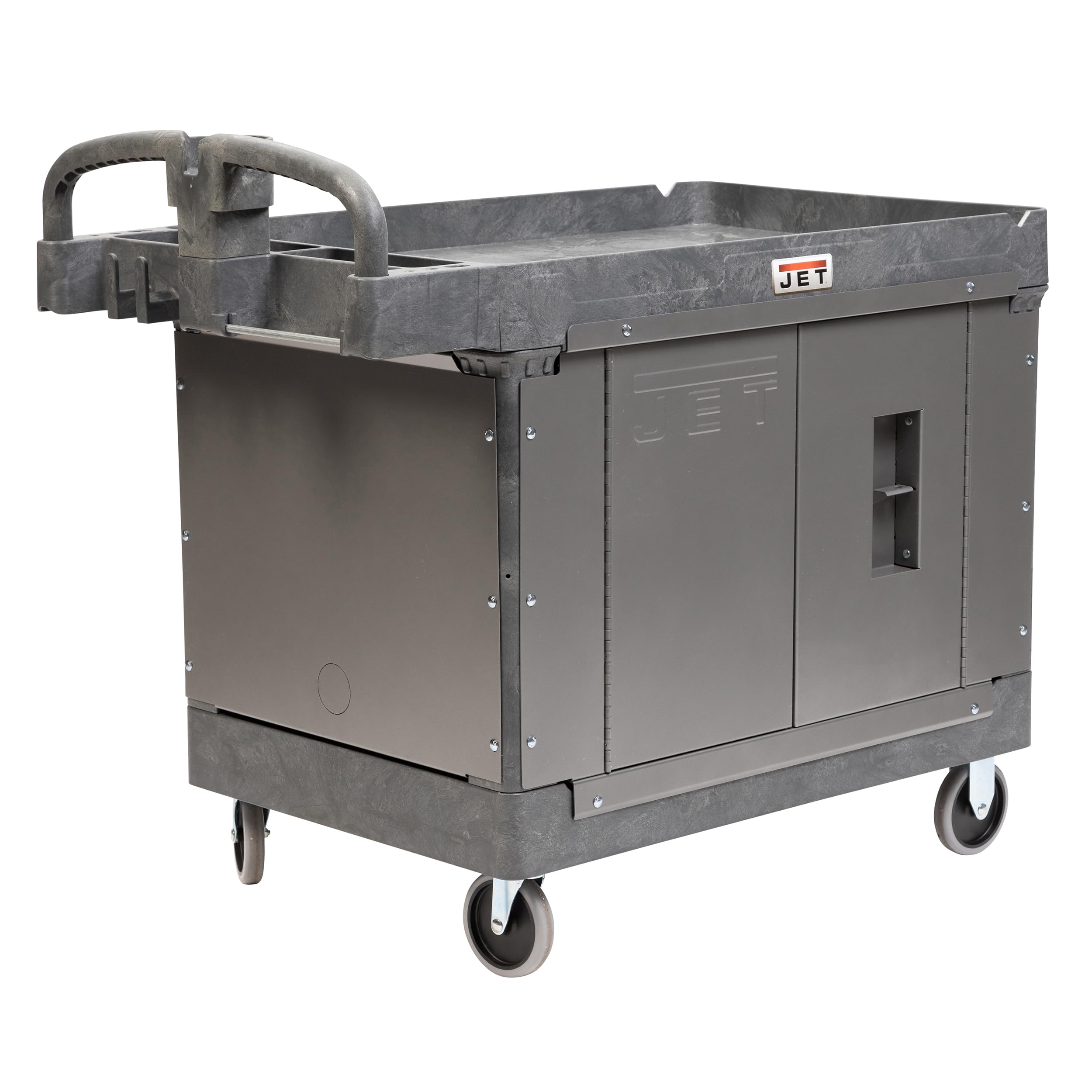 JET PUC-4325 Resin Utility Cart with JT1-125 Load-N-Lock Security System
