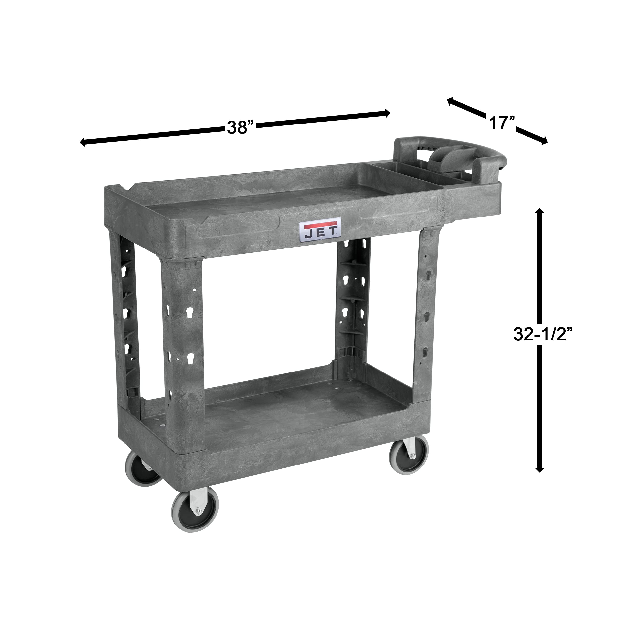 JET 41" x 17" Utility Service Cart, 550 Lbs. Capacity (PUC-4117) 6 JET 41" x 17" Utility Service Cart, 550 Lbs. Capacity (PUC-4117)