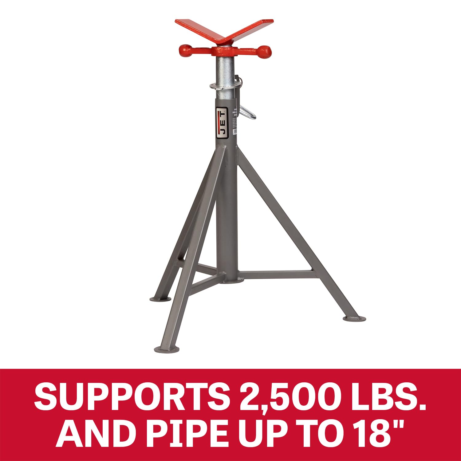 Jet Fixed Pipe Jack Stand, 2500 Lb. Capacity (JPJ-FXD-V) 4 Jet Fixed Pipe Jack Stand, 2500 Lb. Capacity (JPJ-FXD-V)