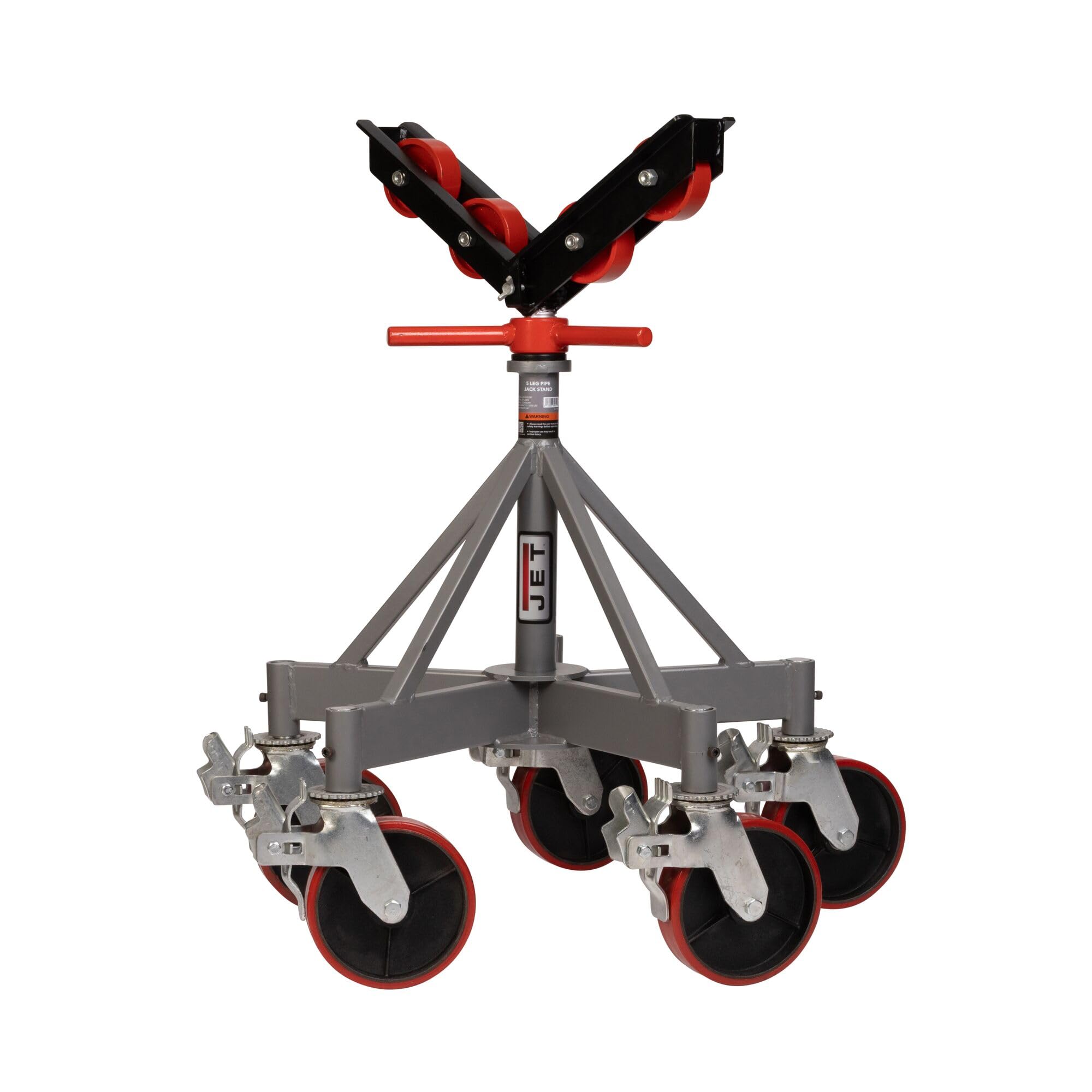 Jet Five-Leg Pipe Jack Stand, 2500 Lb. Capacity (JPJ-5LG-SR)