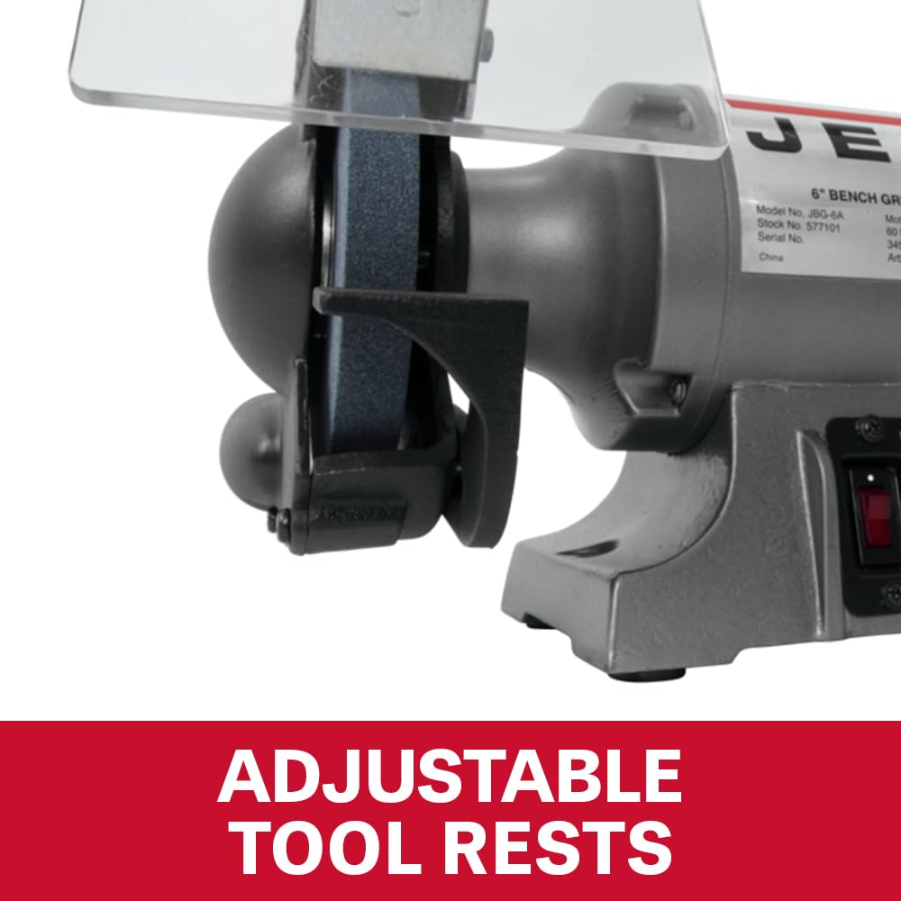 JET 6-Inch Bench Grinder, 3450 RPM, 1/4 HP, 115V 1Ph (Model JBG-6) 2 JET 6-Inch Bench Grinder, 3450 RPM, 1/4 HP, 115V 1Ph (Model JBG-6)