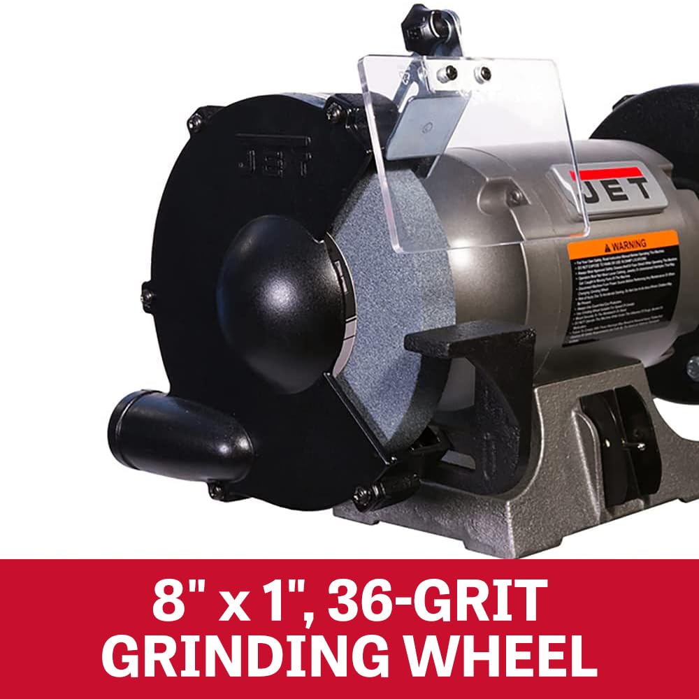 JET 8-Inch Bench Grinder with Wire Wheel, 3450 RPM, 1 HP, 115V 1Ph (JBG-8W) 3 JET 8-Inch Bench Grinder with Wire Wheel, 3450 RPM, 1 HP, 115V 1Ph (JBG-8W)