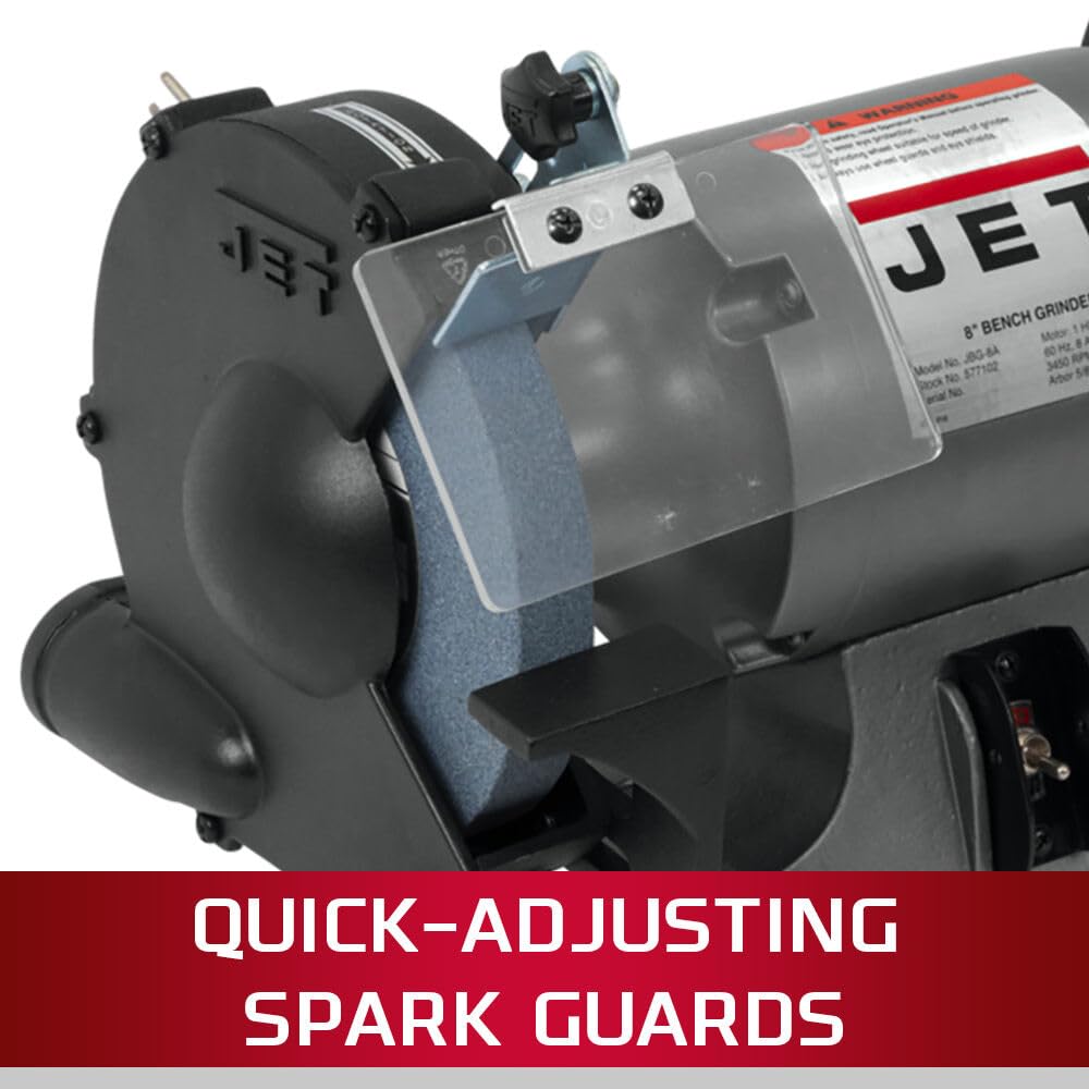 Jet Tools - JBG-8A, 8" Shop Grinder & JPS-2A Stand (577102K),Black,Grey 3 Jet Tools - JBG-8A, 8" Shop Grinder & JPS-2A Stand (577102K),Black,Grey