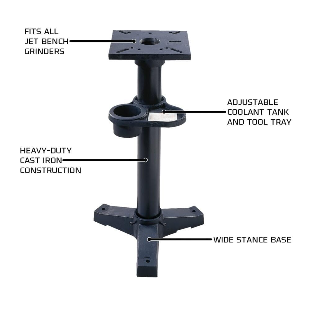 Jet Tools - JBG-8A, 8" Shop Grinder & JPS-2A Stand (577102K),Black,Grey 6 Jet Tools - JBG-8A, 8" Shop Grinder & JPS-2A Stand (577102K),Black,Grey
