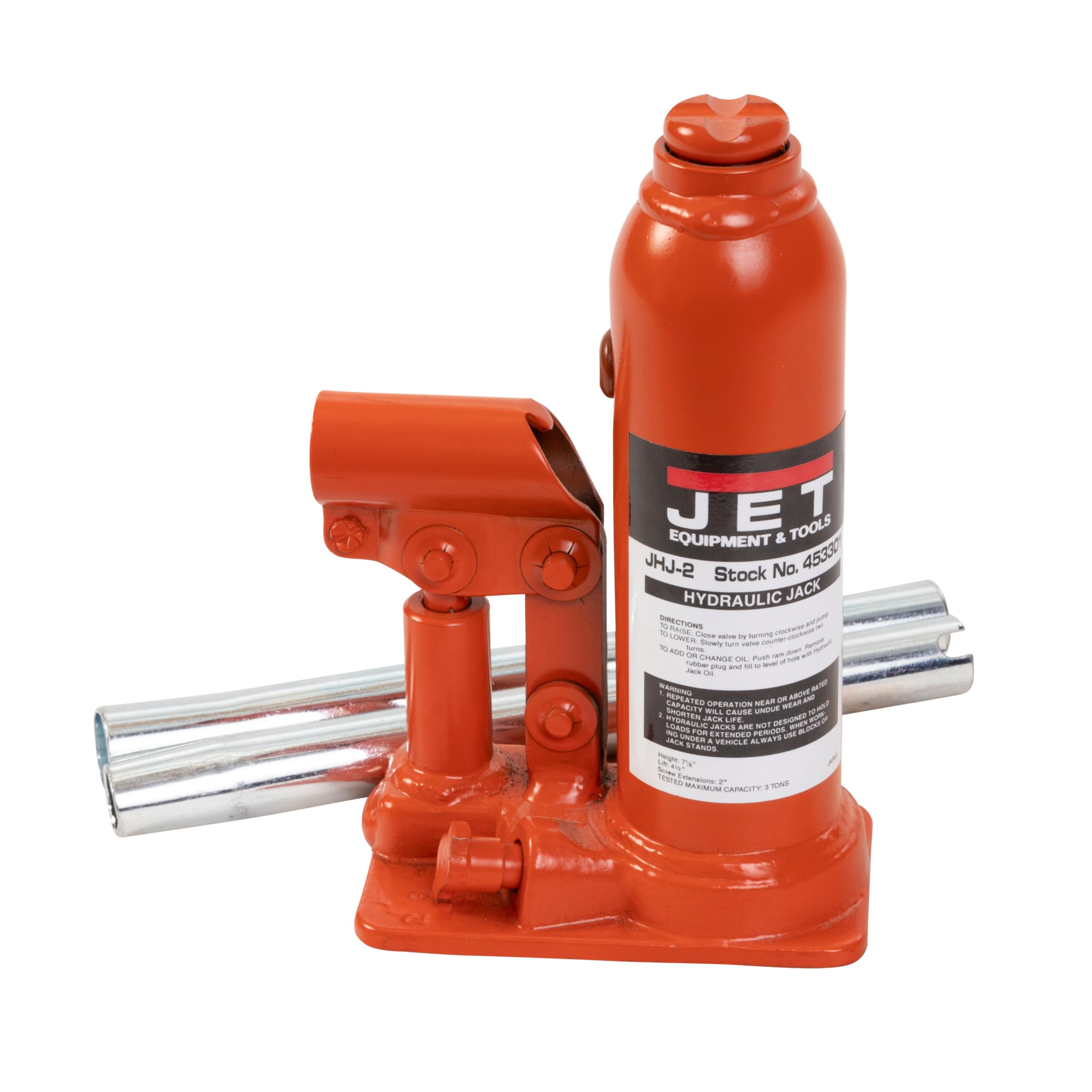 JET 2-Ton Hydraulic Bottle Jack w/Handle (JHJ-2) 1 JET 2-Ton Hydraulic Bottle Jack w/Handle (JHJ-2)
