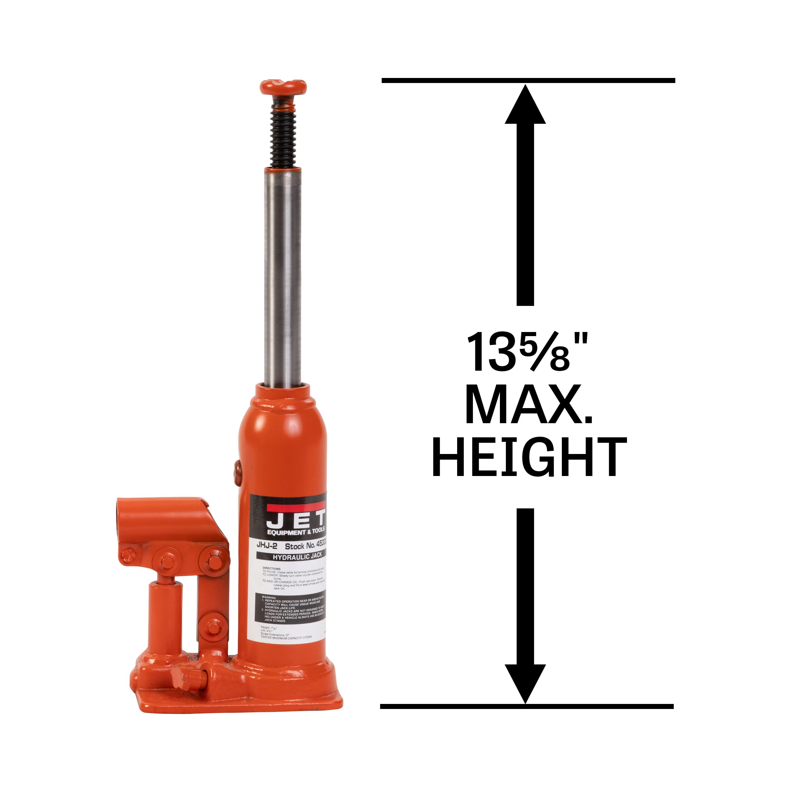 JET 2-Ton Hydraulic Bottle Jack w/Handle (JHJ-2) 2 JET 2-Ton Hydraulic Bottle Jack w/Handle (JHJ-2)
