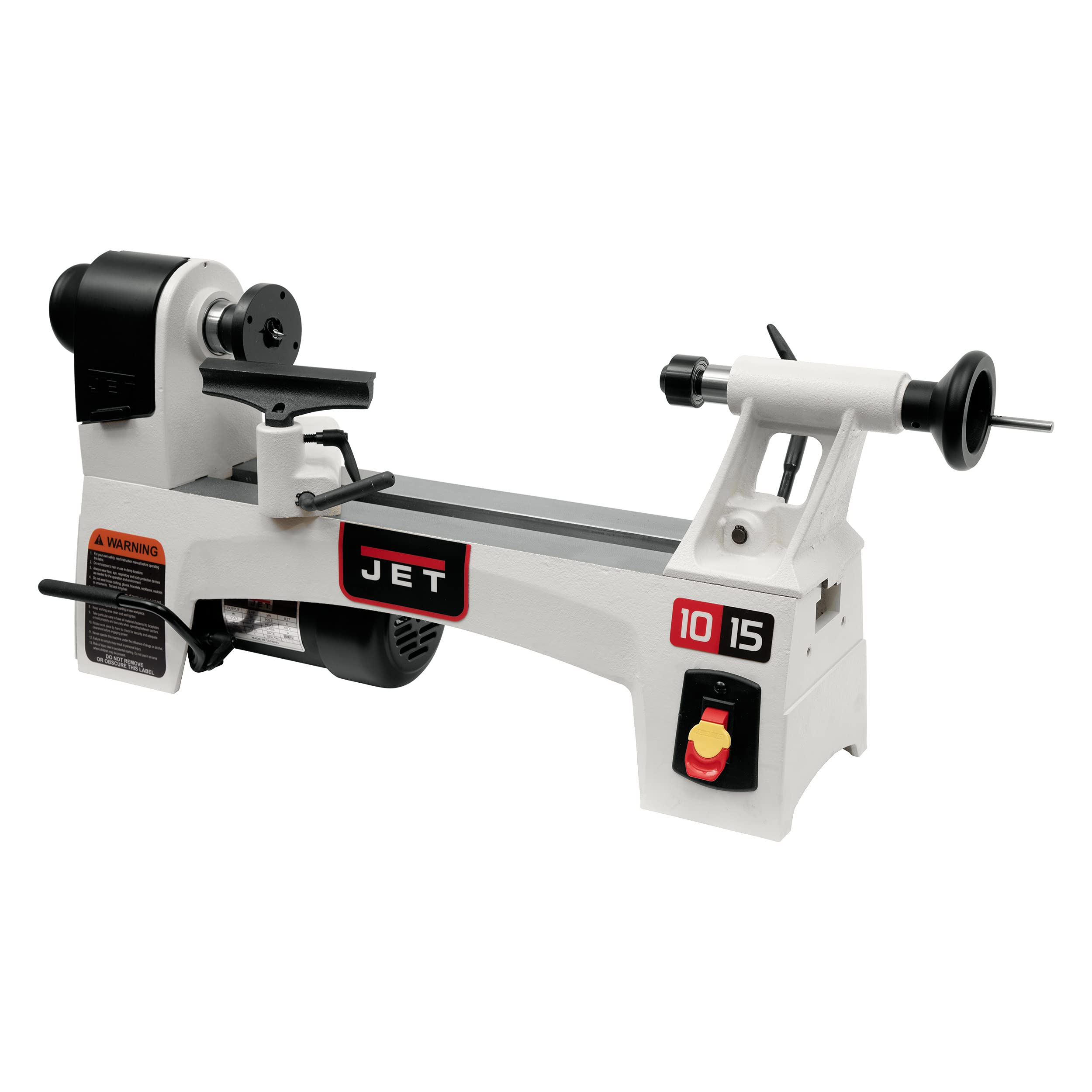 JET 10" x 15" Woodworking Lathe, 1/2 HP, 1Ph 115V (JWL-1015)