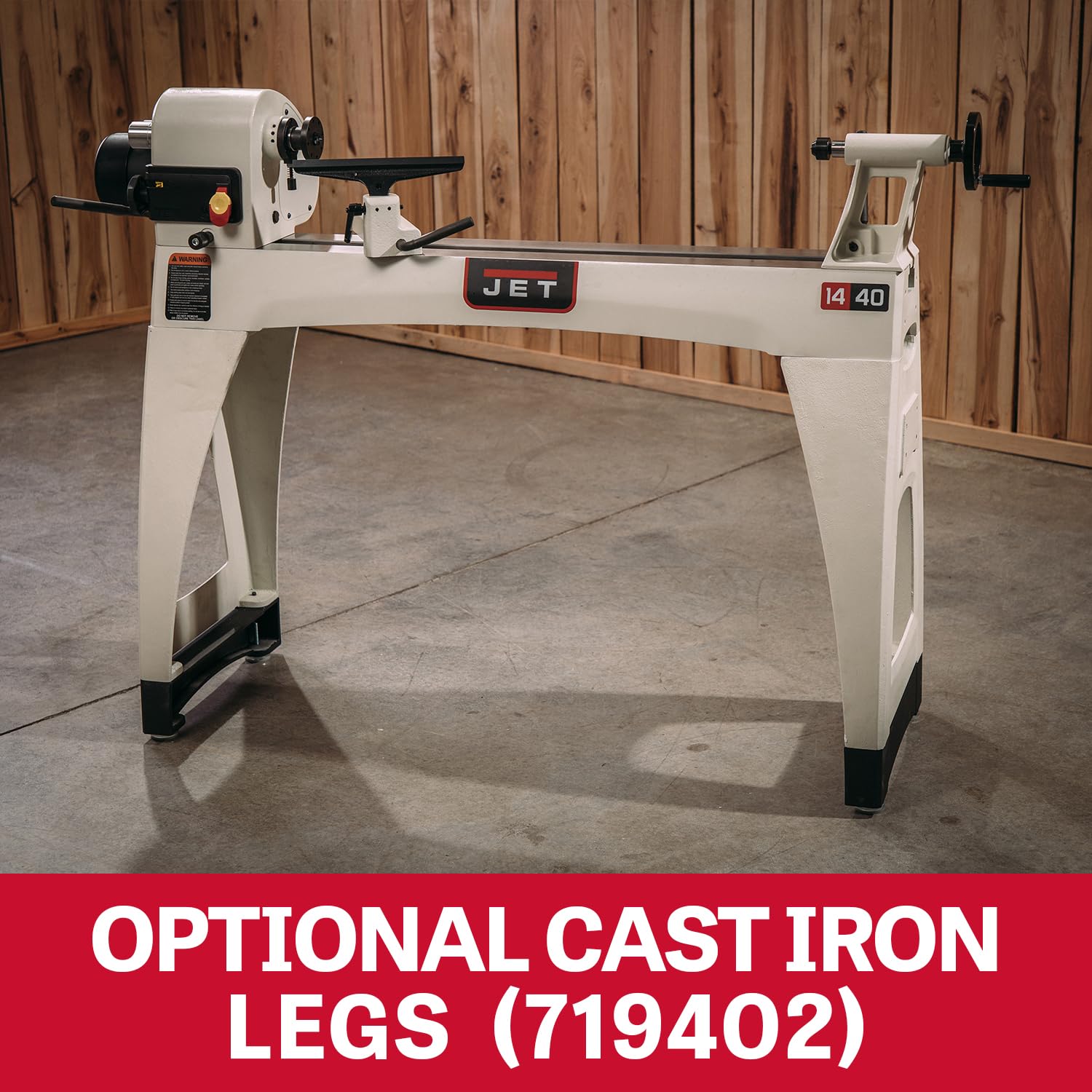 JET 14" x 40" Variable-Speed Woodworking Lathe, 1 HP, 115/230V 1Ph (Model JWL-1440VS) 7 JET 14" x 40" Variable-Speed Woodworking Lathe, 1 HP, 115/230V 1Ph (Model JWL-1440VS)