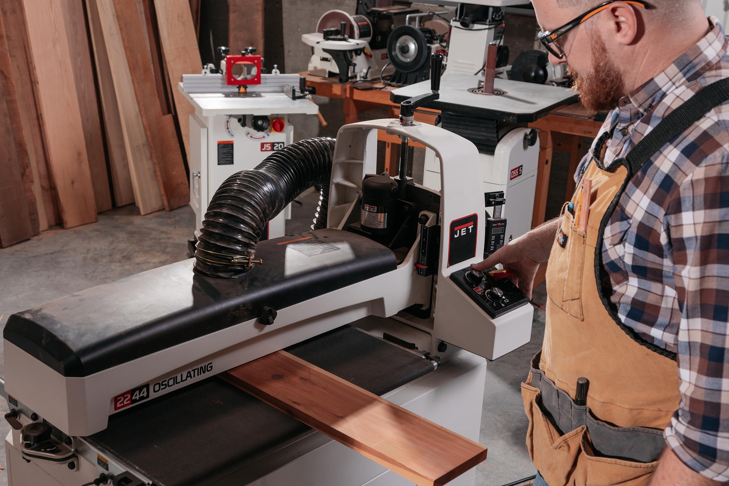 JET 22-Inch Oscillating Drum Sander, Closed Stand, 1-3/4 HP, 115V 1Ph (JWDS-2244OSC) 14 JET 22-Inch Oscillating Drum Sander, Closed Stand, 1-3/4 HP, 115V 1Ph (JWDS-2244OSC)