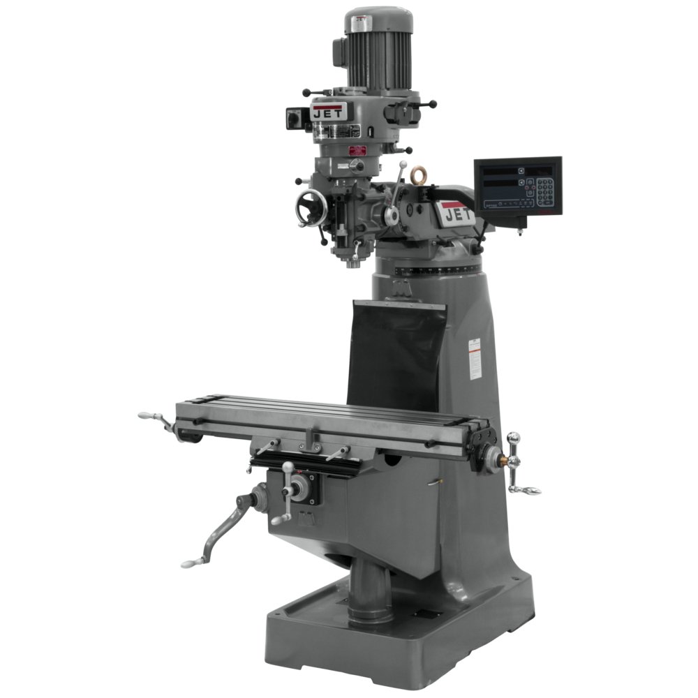 JET Step Pulley Milling Machine, Newall NMS800 DRO, 2 HP, 230V 3Ph (Model JTM-1) 1 JET Step Pulley Milling Machine, Newall NMS800 DRO, 2 HP, 230V 3Ph (Model JTM-1)