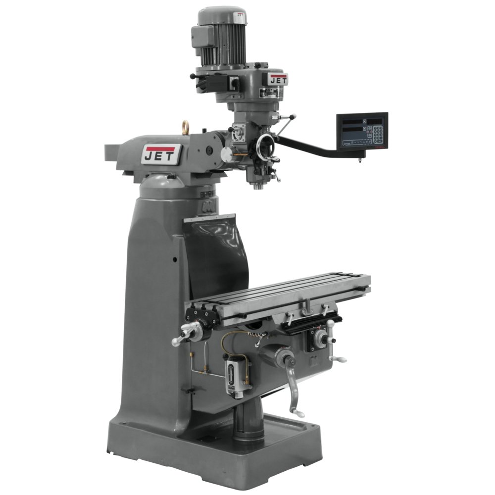 JET Step Pulley Milling Machine, Newall NMS800 DRO, 2 HP, 230V 3Ph (Model JTM-1) 2 JET Step Pulley Milling Machine, Newall NMS800 DRO, 2 HP, 230V 3Ph (Model JTM-1)