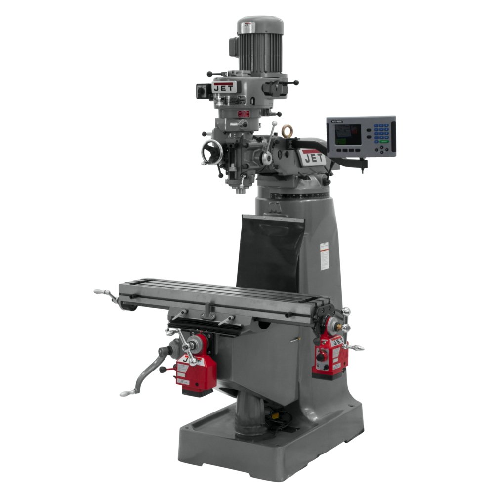 JET JTM-2 Mill With 3-Axis ACU-RITE 203 DRO (Quill) With X and Y-Axis Powerfeeds (690157)