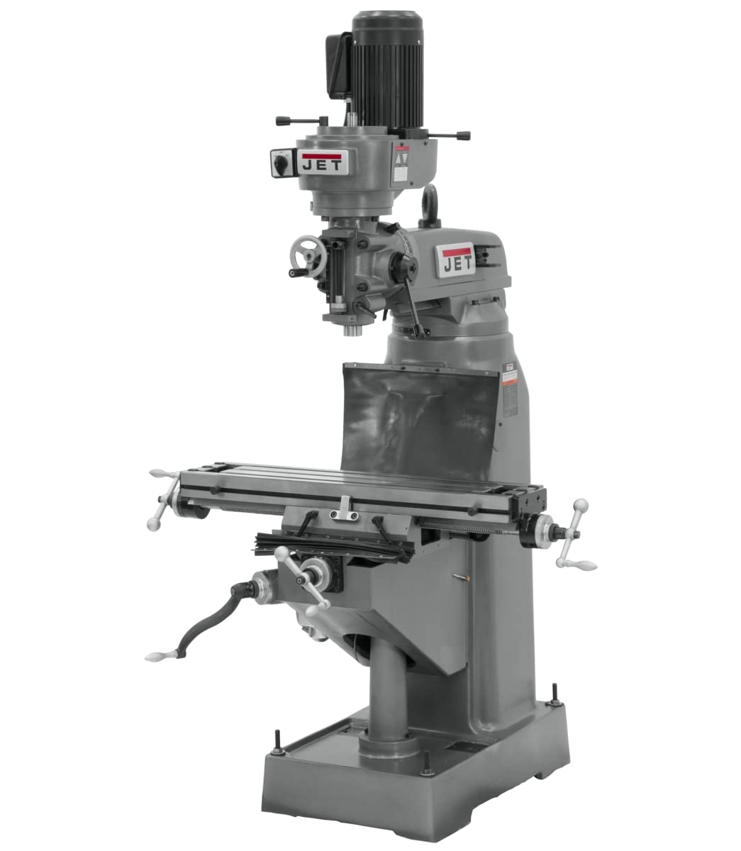 JET Step Pulley Milling Machine, 1-1/2 HP, 230V 3Ph (Model JVM-836-3)