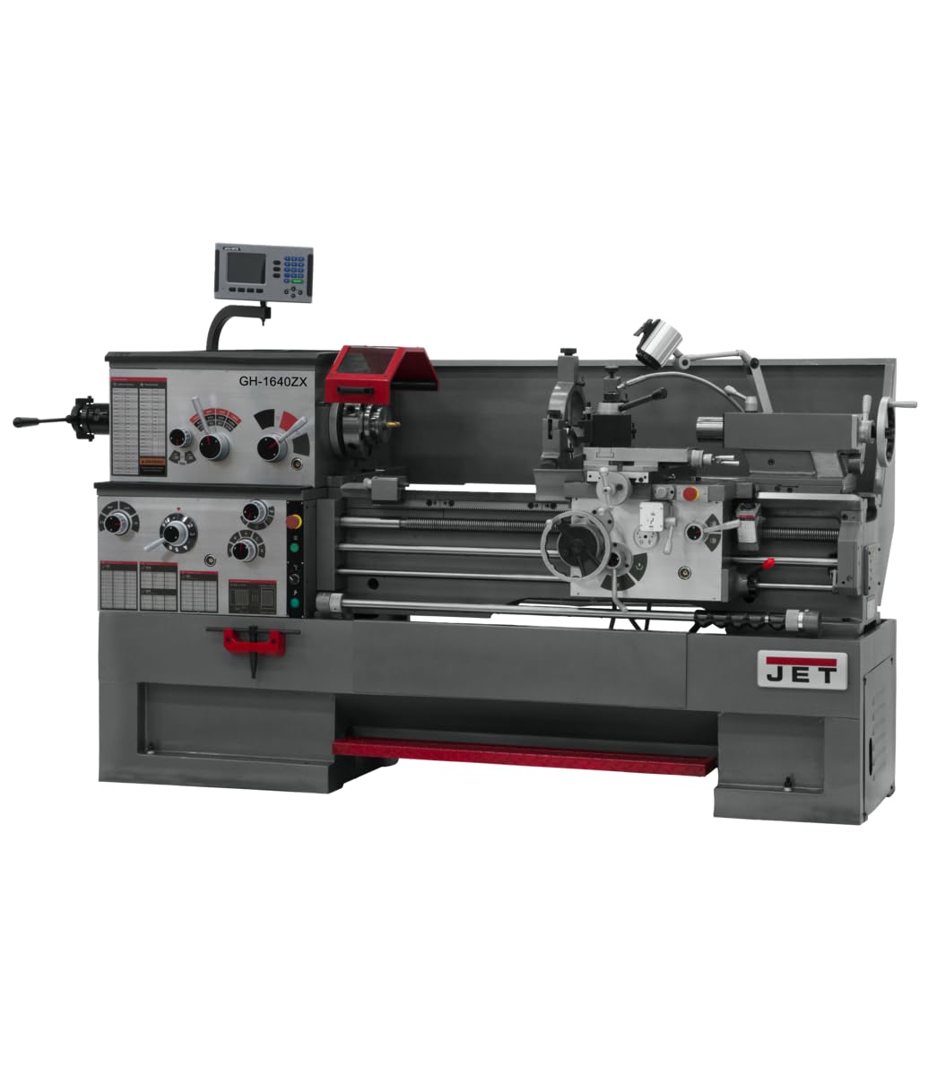 JET 16" x 40" Geared Head Metal Lathe, ACU-RITE 203 DRO, Collet Closer, 3Ph 230/460V (Model GH-1640ZX) 3 JET 16" x 40" Geared Head Metal Lathe, ACU-RITE 203 DRO, Collet Closer, 3Ph 230/460V (Model GH-1640ZX)