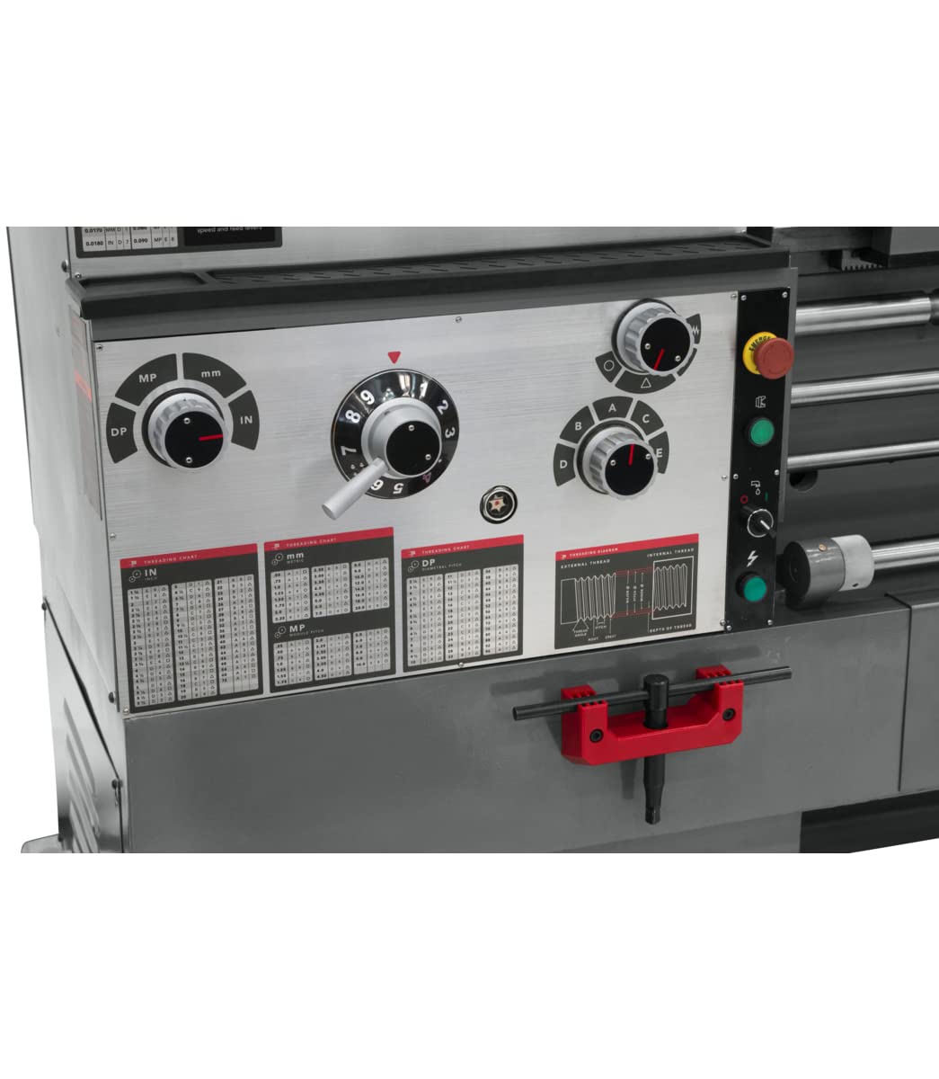 JET 16" x 40" Geared Head Metal Lathe, Newall NMS800 DRO, Taper Attachment, 230/460V 3Ph (Model GH-1640ZX) 3 JET 16" x 40" Geared Head Metal Lathe, Newall NMS800 DRO, Taper Attachment, 230/460V 3Ph (Model GH-1640ZX)