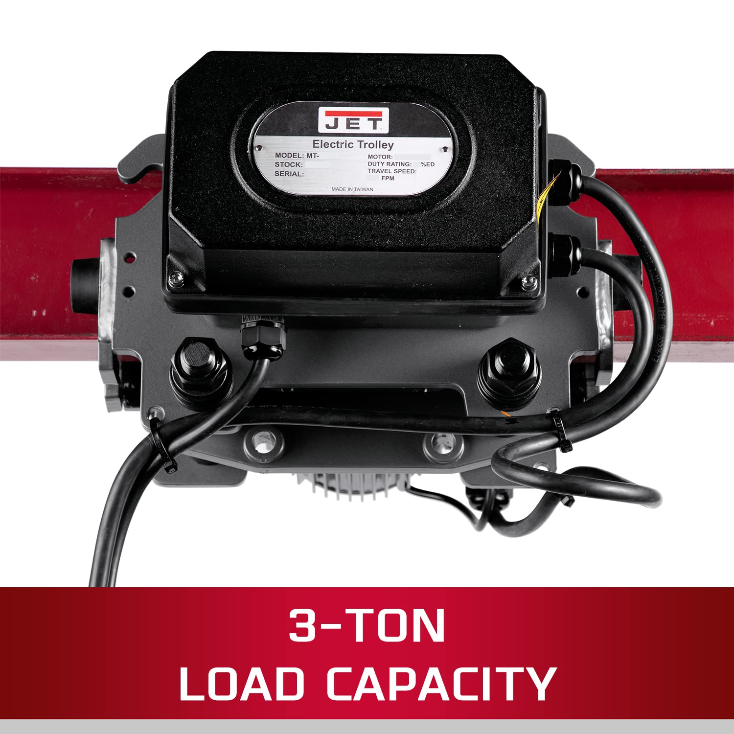 JET 3-Ton Two-Speed Electric Trolley, 0.2/0.8 HP, 3Ph 460V (Model MT300-4) 2 JET 3-Ton Two-Speed Electric Trolley, 0.2/0.8 HP, 3Ph 460V (Model MT300-4)
