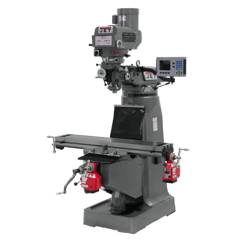 JET JTM-4VS Mill With ACU-RITE 203 DRO With X and Y-Axis Powerfeeds (690098)