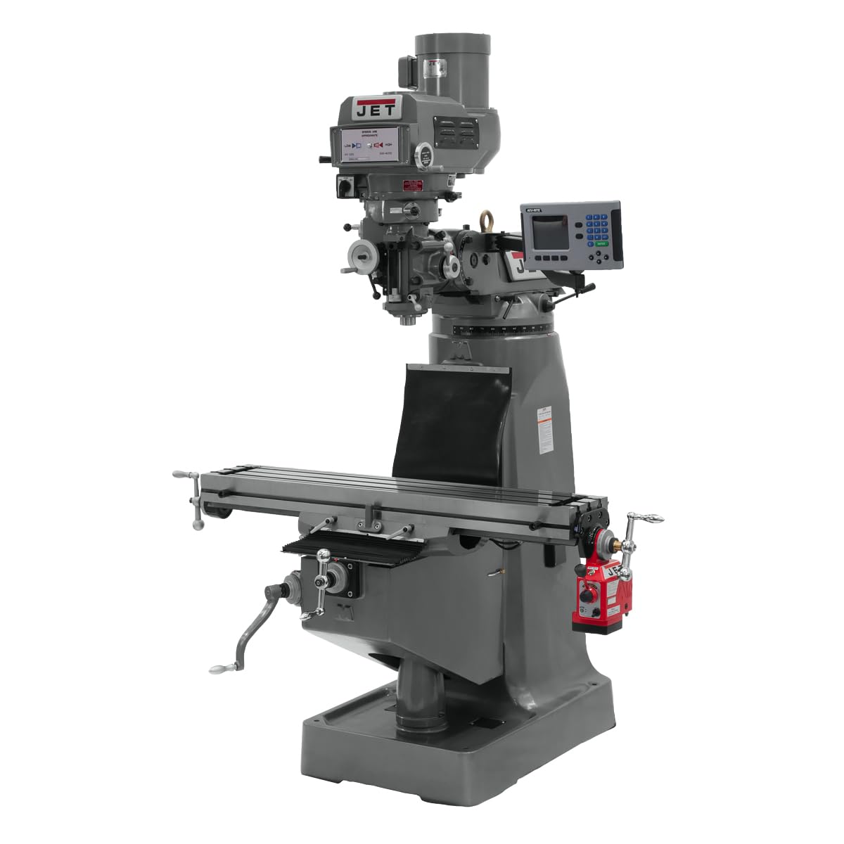 JET Variable-Speed Vertical Mill, ACU-RITE 203 DRO, X-Axis Powerfeed, 2 HP, 115/230V 1Ph (Model JTM-4VS-1)
