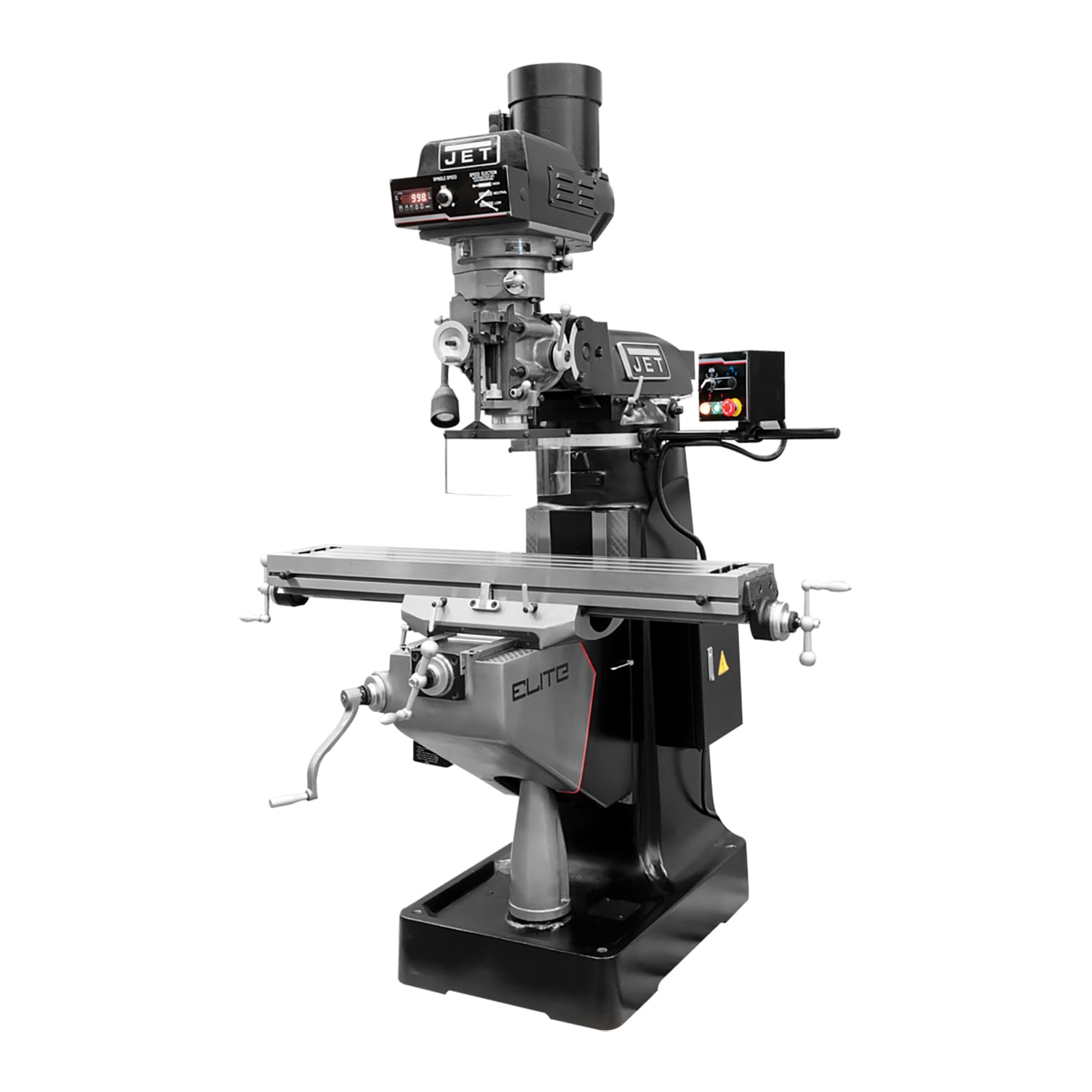 JET Elite Mill, ACU-RITE 203 (Quill) DRO, X-Axis Powerfeed, USA Made Air Draw Bar (Model EVS-949)