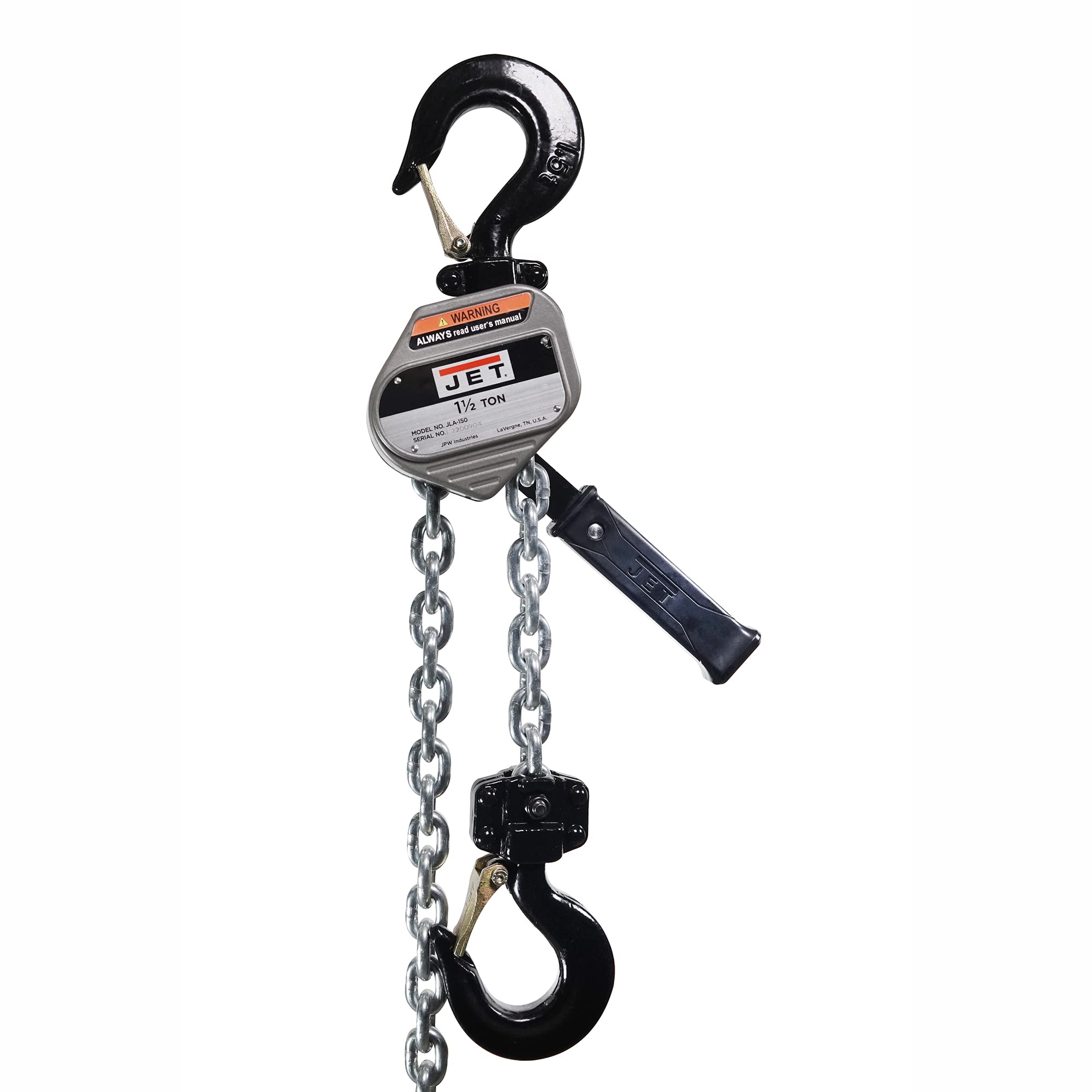 JET 1-1/2 Ton Compact Lever Hoist, 10' Lift (JLA-150-10)