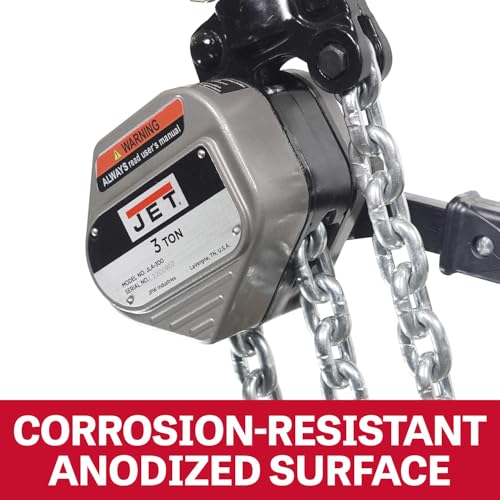 JET 3-Ton Compact Lever Hoist, 10' Lift, Shipyard Hooks (JLA-300-10SH) 2 JET 3-Ton Compact Lever Hoist, 10' Lift, Shipyard Hooks (JLA-300-10SH)