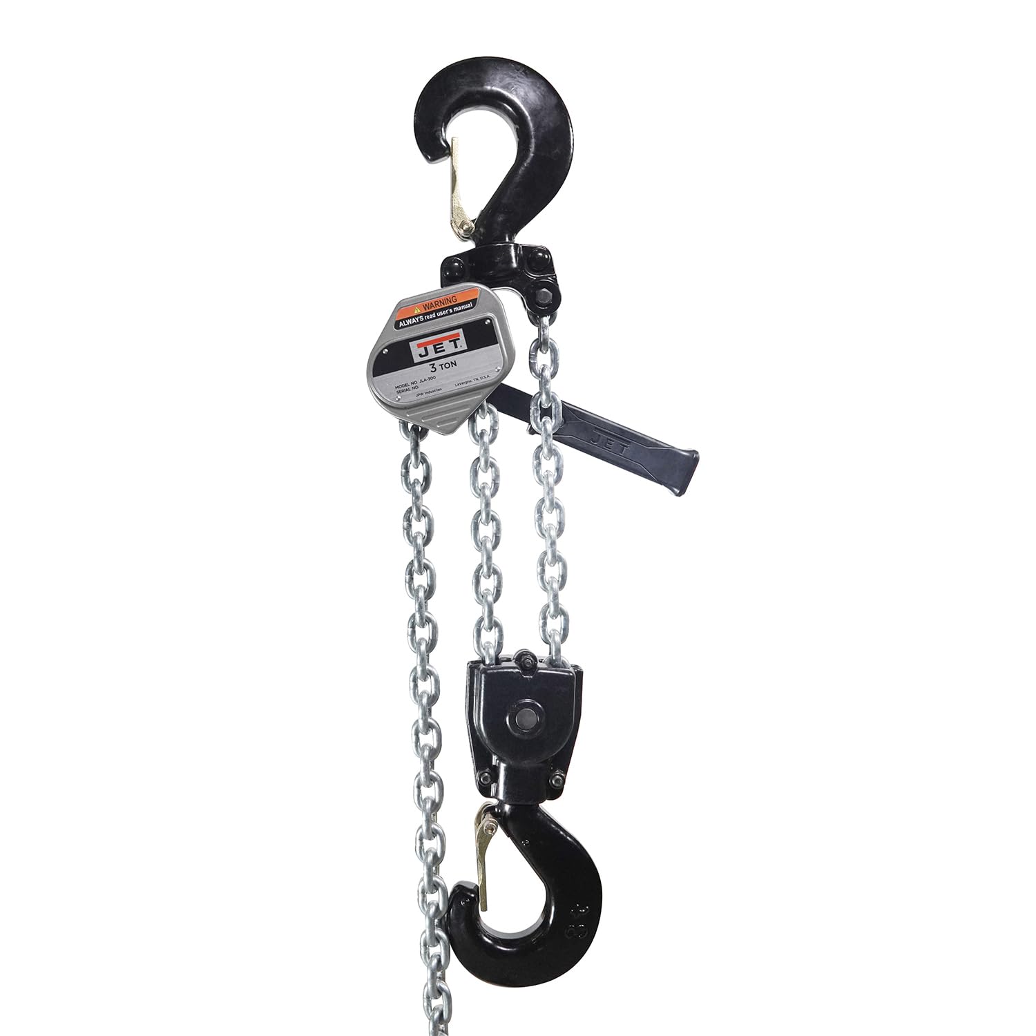 JET 3-Ton Compact Lever Hoist, 15' Lift, Shipyard Hooks (JLA-300-15SH) 1 JET 3-Ton Compact Lever Hoist, 15' Lift, Shipyard Hooks (JLA-300-15SH)