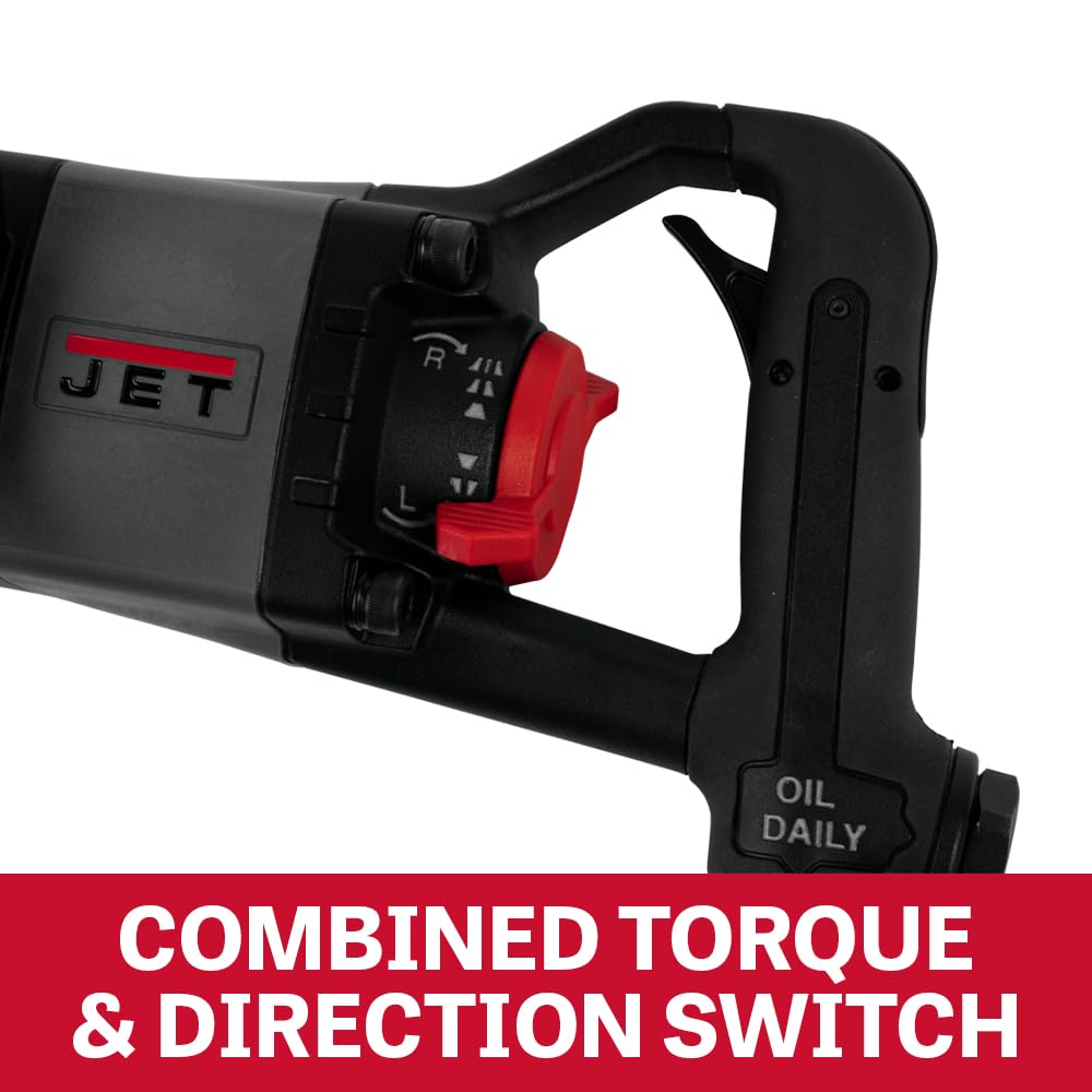 JET 1-Inch D-Handle Impact Wrench, 2200 ft-lbs, 5500 RPM (Model JAT-211)