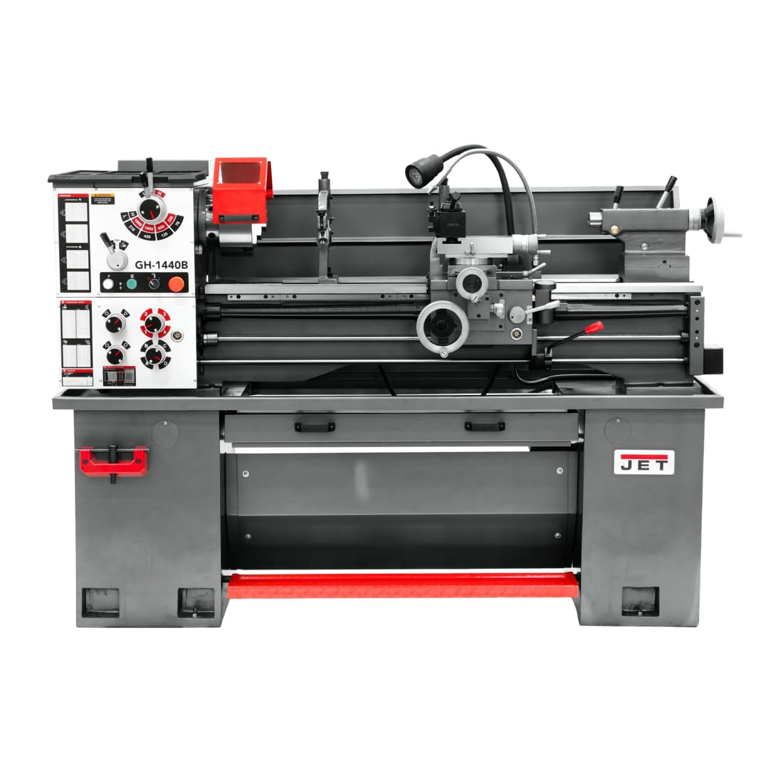 JET 14" x 40" Geared Head Bench Lathe, Newall NMS300 DRO, 2.4 HP, 230V 1Ph (Model GH-1440B)