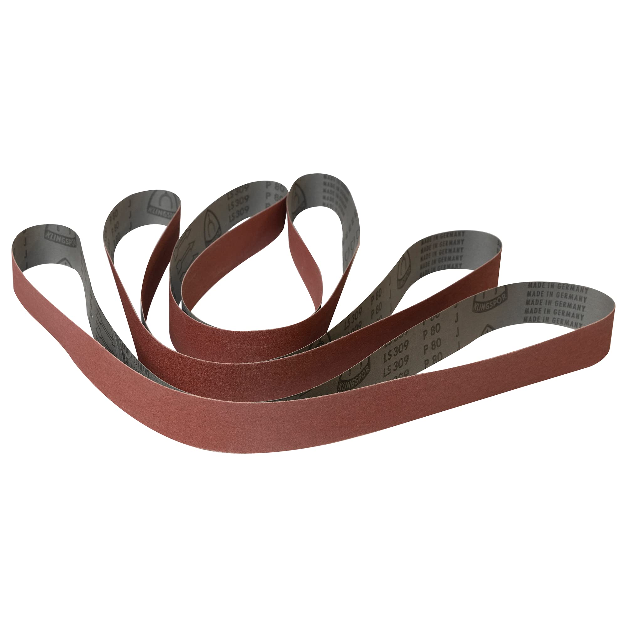 JET Aluminum Oxide Sanding Belts, 2" x 72", 80 Grit (577501)