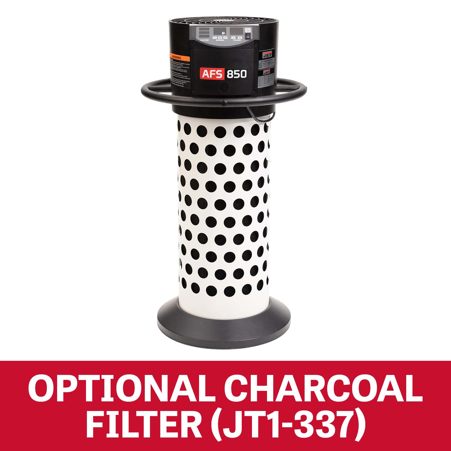 JET Portable Air Filtration System, 1-Micron Filter, 850 CFM, 120V 1Ph (AFS-850) 10 JET Portable Air Filtration System, 1-Micron Filter, 850 CFM, 120V 1Ph (AFS-850)