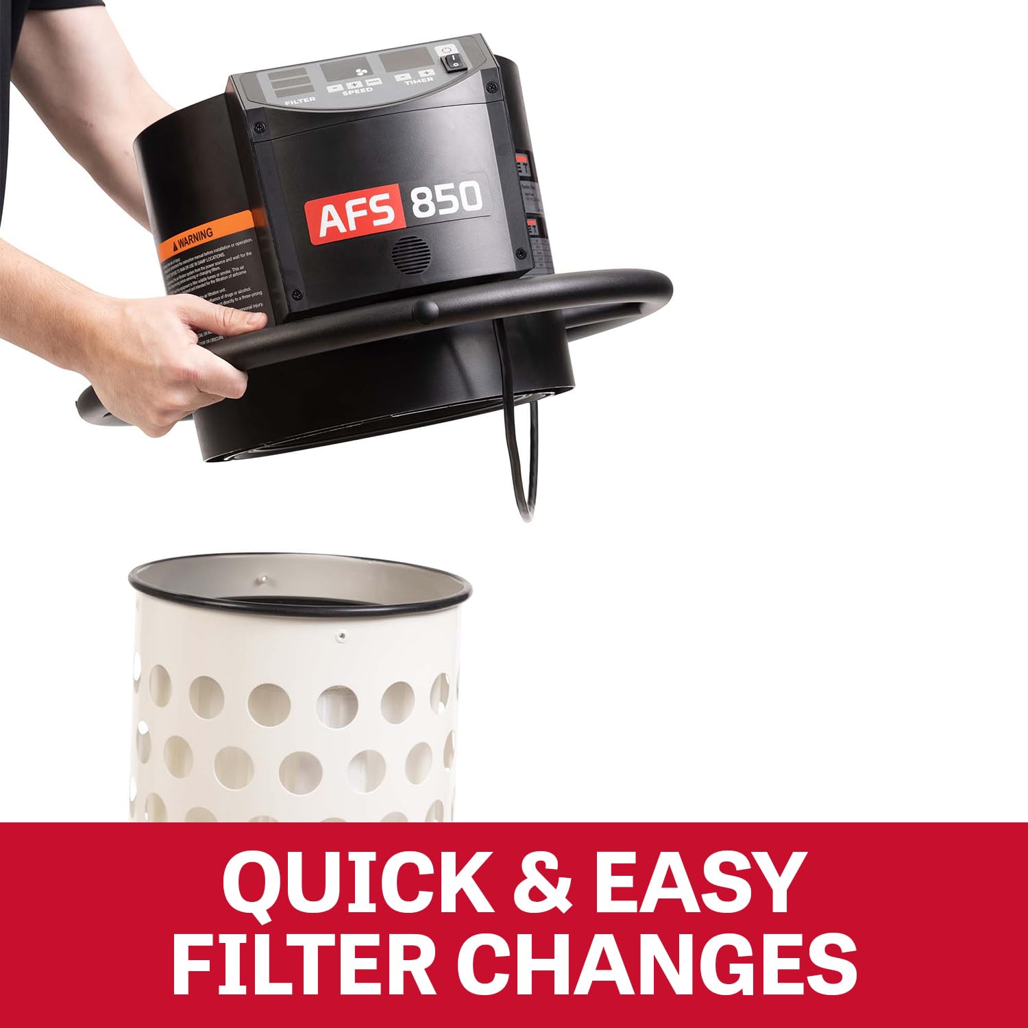 JET Portable Air Filtration System, 1-Micron Filter, 850 CFM, 120V 1Ph (AFS-850) 4 JET Portable Air Filtration System, 1-Micron Filter, 850 CFM, 120V 1Ph (AFS-850)