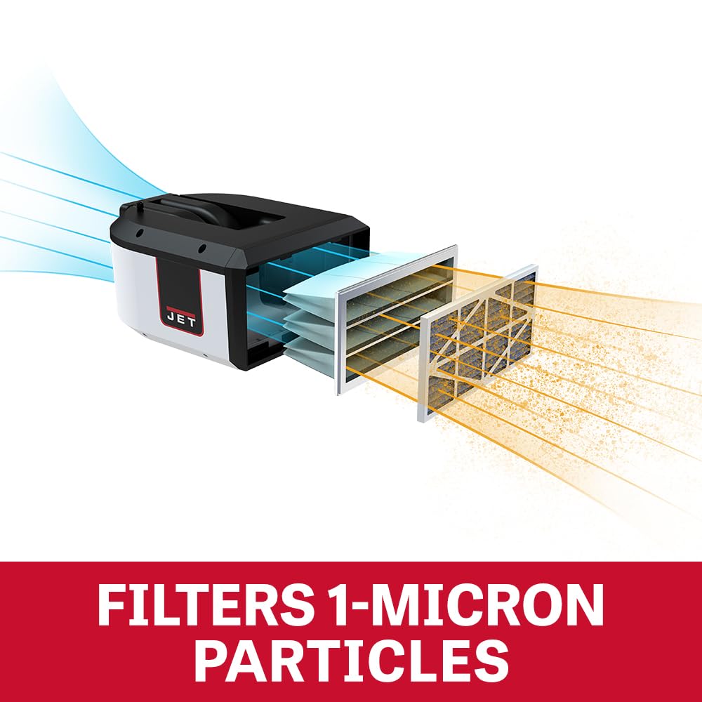 JET Air Filtration System, 1-Micron Filter, 1000 CFM, 120V 1Ph (AFS-1000C)