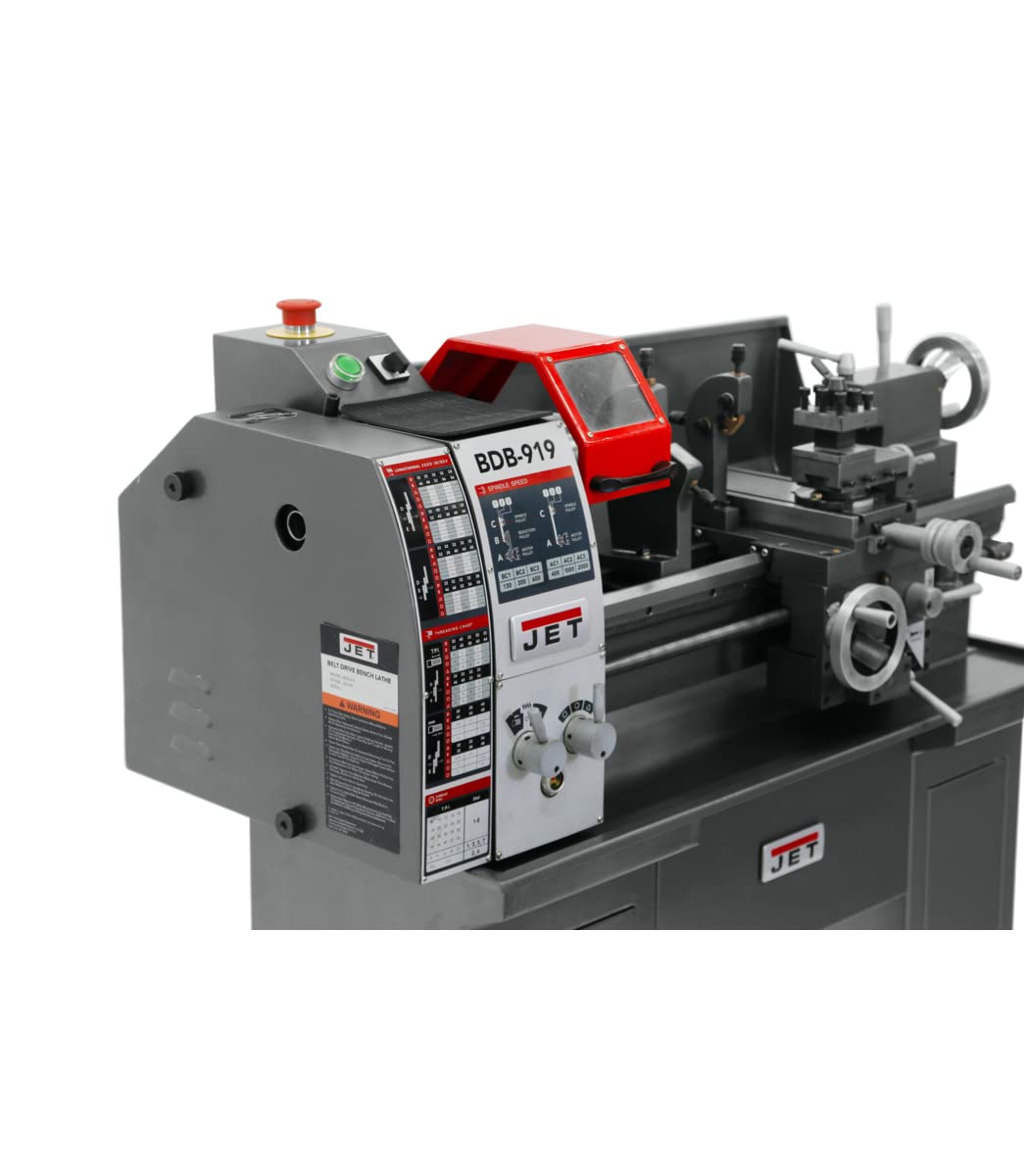 JET 9" x 19" Belt Drive Bench lathe, 3/4 HP, 115V 1Ph (Model BDB-919)