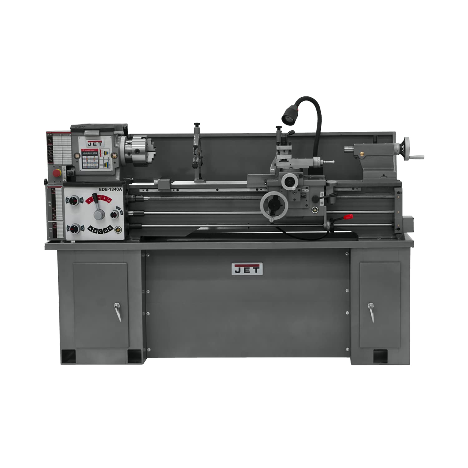 JET 13" x 40" Belt Drive Bench Lathe, Newall NMS800 DRO, 2 HP, 230V 1Ph (Model BDB-1340A)