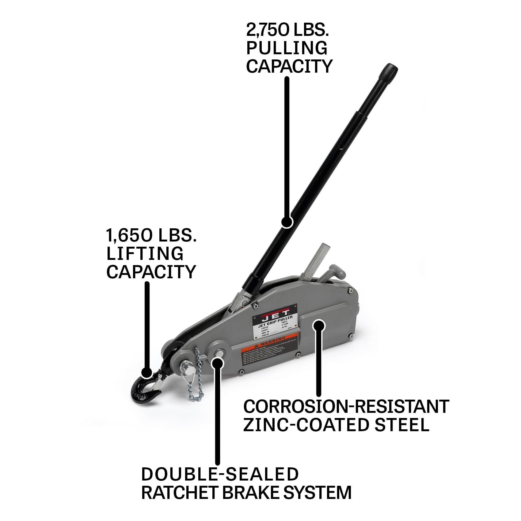 JET 3/4-Ton Grip Puller with 66-Foot Cable (JG-75A)