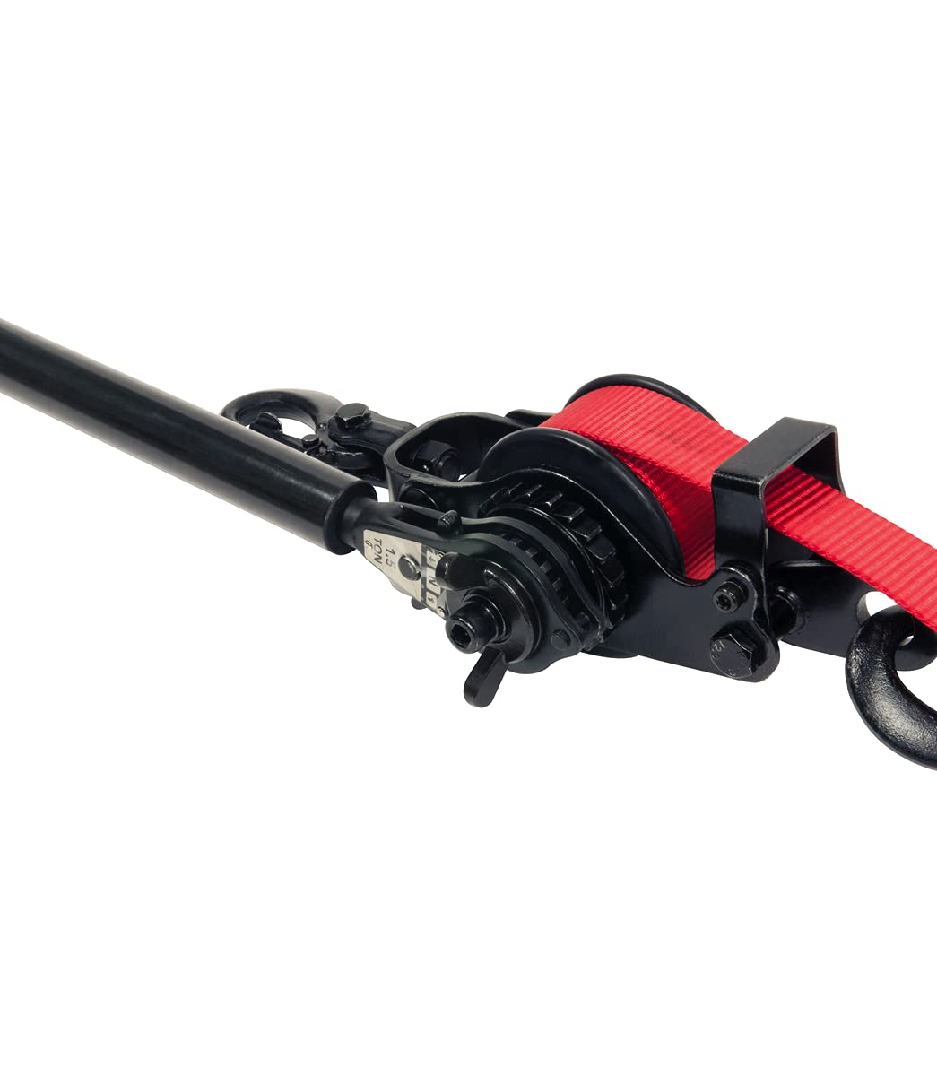 JET 1-Ton Single-Pull Web Strap Puller, 10-Foot Strap (JWS-2A)
