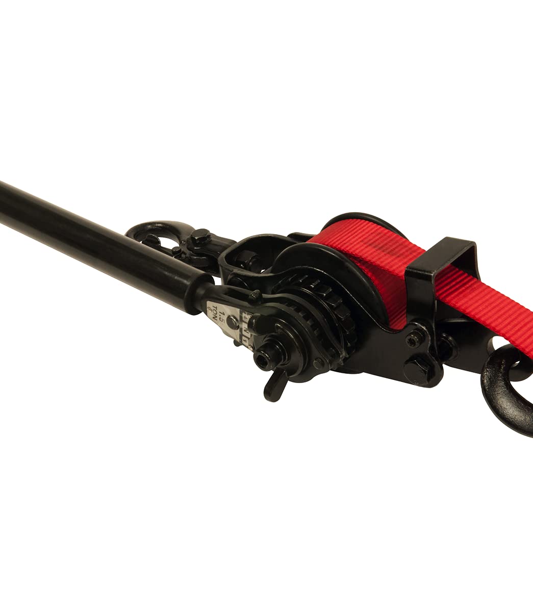 JET 1-1/2-Ton Double-Pull Web Strap Puller, 10-Foot Strap (JWS-4A)