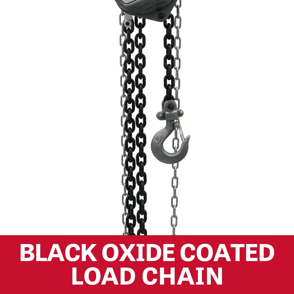JET 1/2-Ton Hand Chain Hoist, 10' Lift (Model S90-050-10)