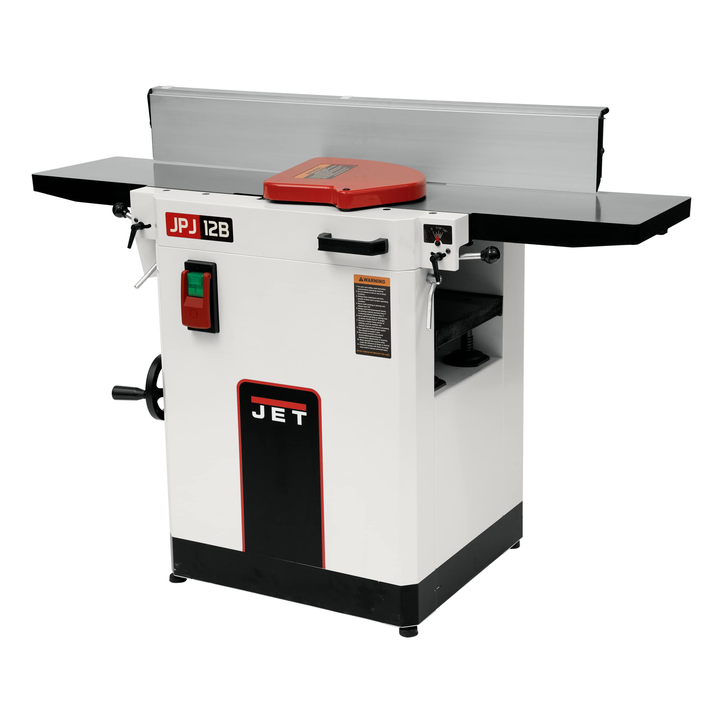 Jet 12-Inch Planer/Jointer, Helical Cutterhead, 3 HP, 230V 1Ph (JPJ-12BHH)